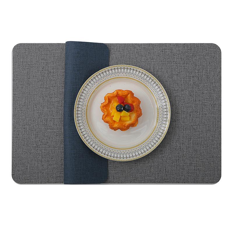 Nordic Style Explosive PU Leather Cloth Pattern Placemat Waterproof, Oil-proof and High Temperature Resistant, Easy To Clean, a Must for Hotels