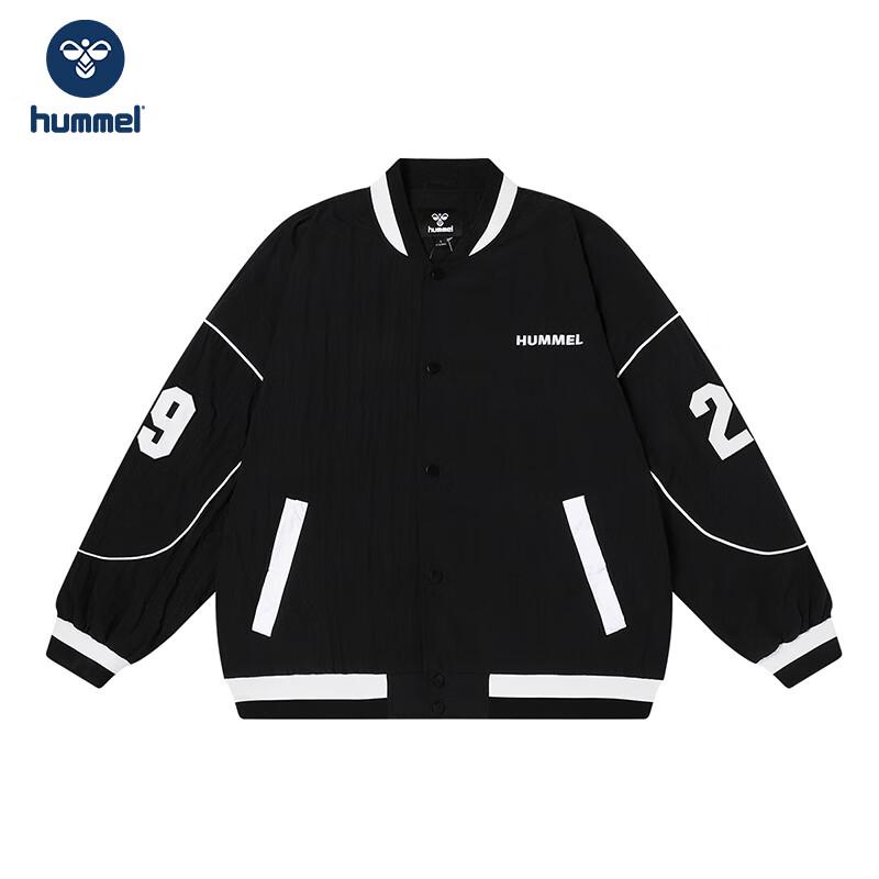 Унисекс свободная бейсбольная куртка Hummel с вышивкой XS