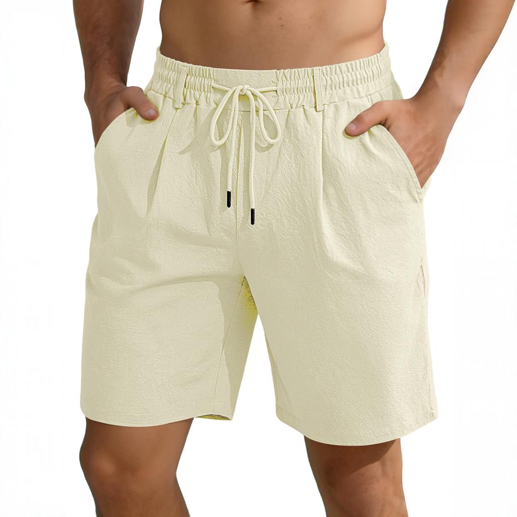 Men's Casual Cotton And Linen Loose Five-inch Shorts - Men's Breathable Sports Shorts