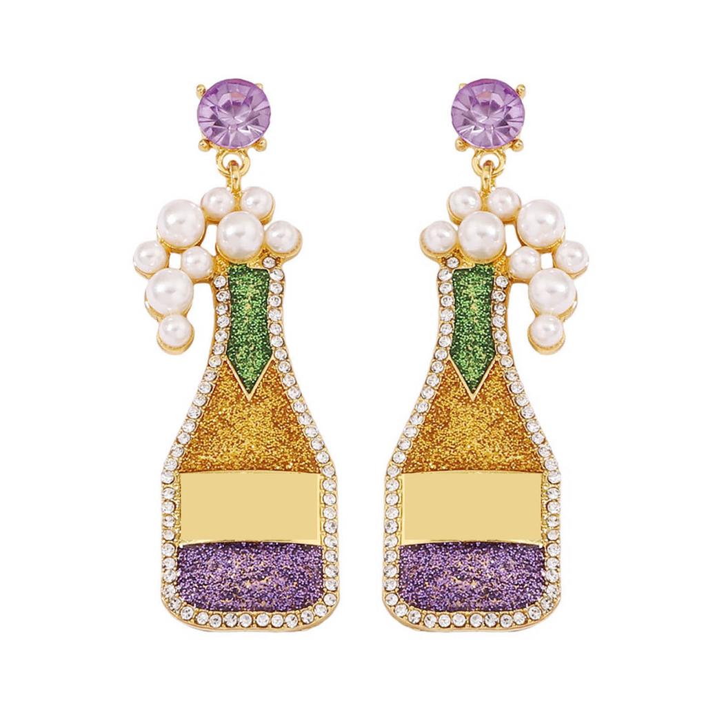 Colorful Festival Party Earrings Champagne Earrings Eye Catching and Fashionable Jewelry Sophistications Look for Women