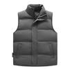 Winter New Feather Rong Cotton Vest Men's Solid Color Stand-Up Collar Versatile Sleeveless Vest Cold-proof Warm Cotton Jacket Men's