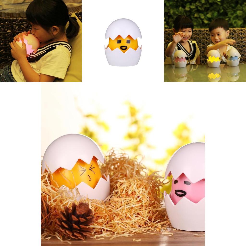 Led Night Light Usb Touch Bedside Lamp Egg Shape For Home And Hotel Use