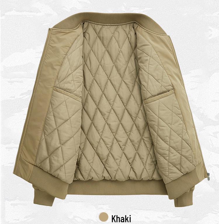 Men's Autumn/Winter Thick Cotton Jacket with Fashionable Baseball Collar - Casual American Workwear, Windproof, Warm Outerwear