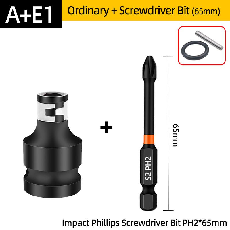 PH2 Phillips Screwdriver Bits Cross Head Magnetic 50/100/150mm Hand Tool 1/2” Square To 1/4” Hex Wrench Socket Adapter Converter