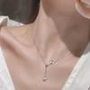 Necklace Female Pentagram Pendant Ins Niche Design Sense Diamond-Set Telescopic Collarbone Chain Trendy Jewelry Quality