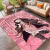 Demon Slayer Print Rug, Washable Floor Carpet, For Entryway Dorm Laundry Room Office Study, Home Decor Birthday Christmas Gift