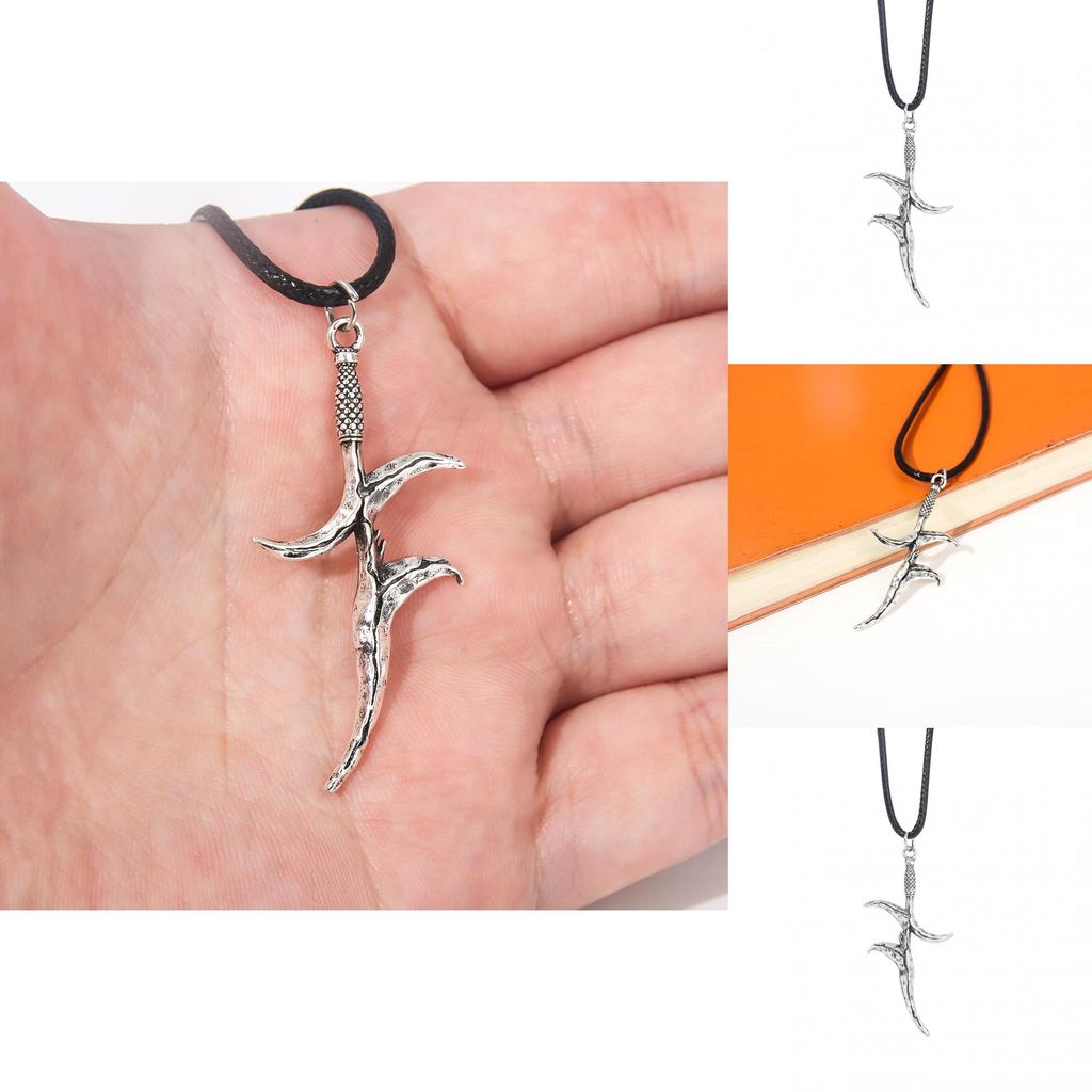 Elden Ring Melina Black Sword Necklace Alloy Jewelry Gothic Style For Gamers