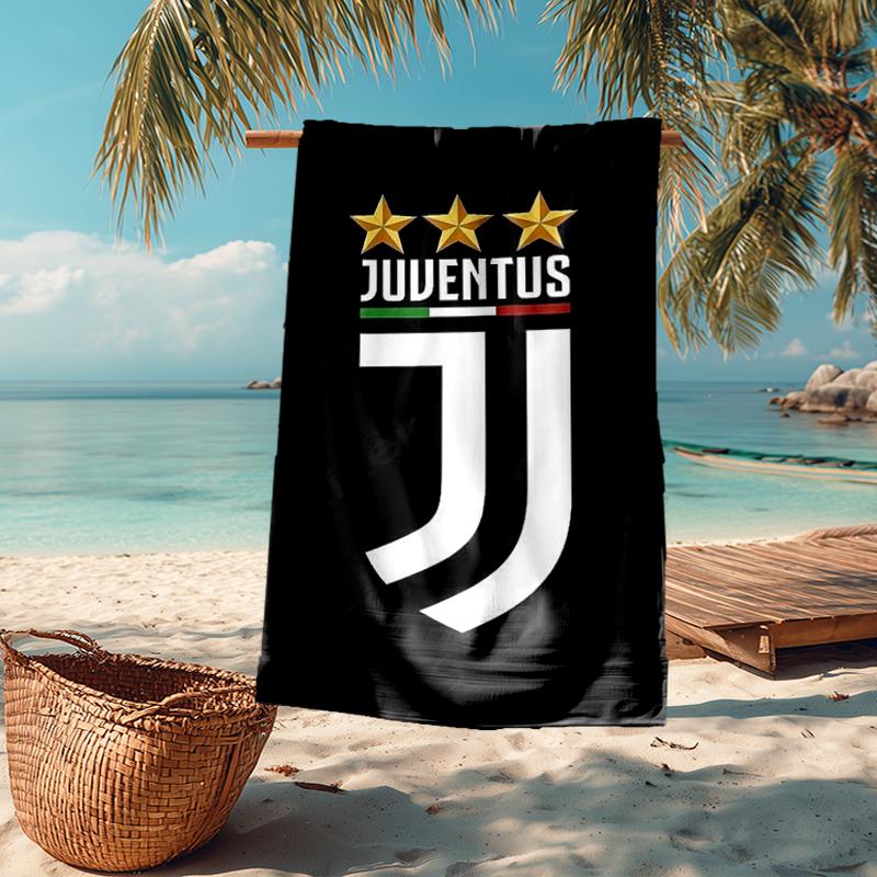 Juventus Futbol Kulübü Temalı Ultra Yumuşak Plaj Havlusu, Havuz - Kamp, Dalış İçin İdeal - Mükemmel Seyahat Temel Ürünü, Canlı Renkli Plaj Havlusu.