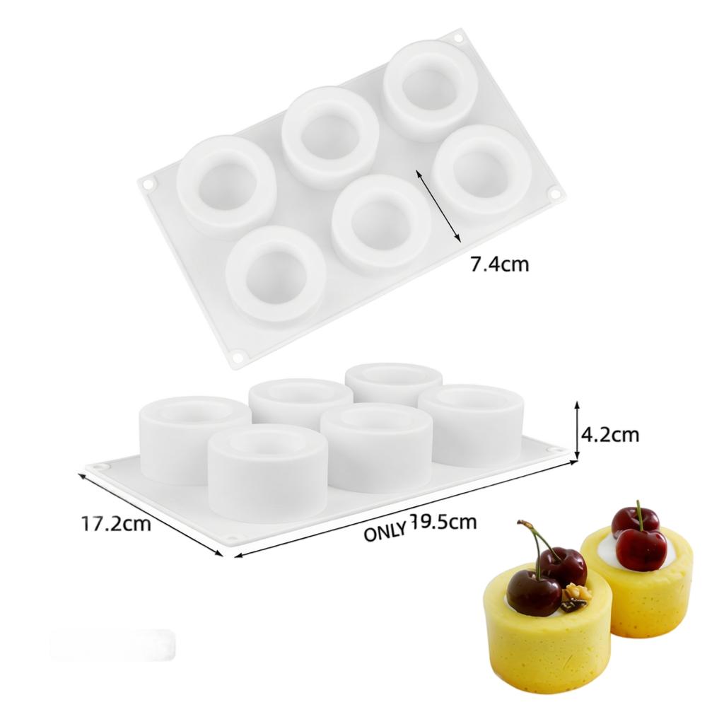 Silicone Cake Mold 6 Cavities Mousse Baking Mold Cartoon Fruit Diamond Heart Shape Flexible Non-Stick Baking Tray for Desserts