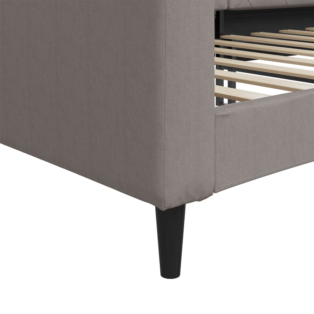 Daybed Taupe 80x200 Cm Fabric