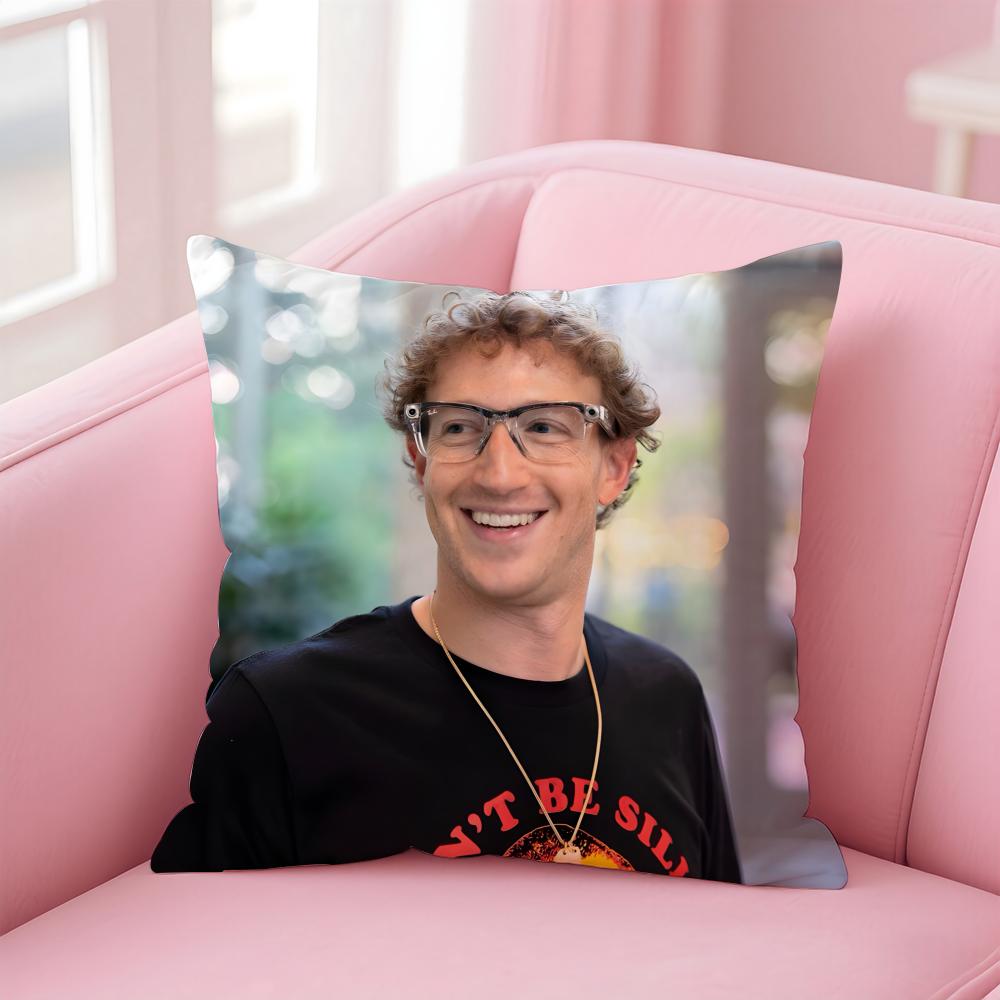 

Fit for Fashion star MMark Zuckerbergs Cushion Cover Linen Pillowcase Cover Soft Decor for Sofa Home Room 30x30cm