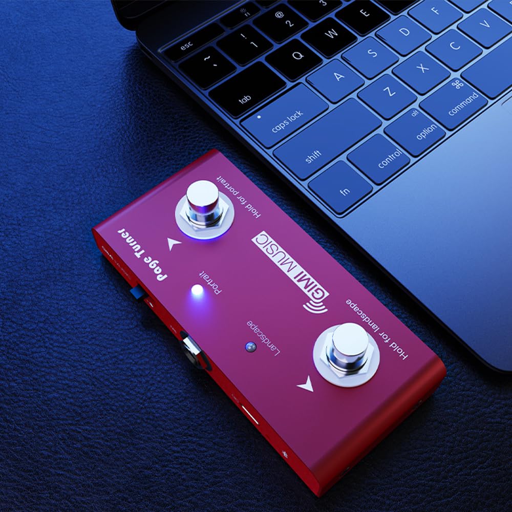 GIMI Color Page a foot pedal for turning music loop station assists with tuning and replaces all forward and back buttons Turner, sheets, pedal,