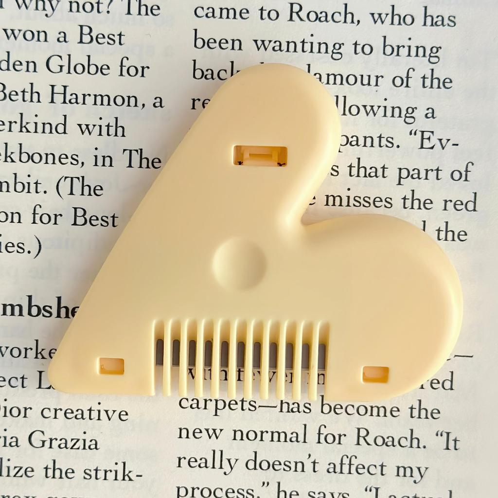Heart-Shaped Double-Sided Hair Trimmer and Bangs Comb