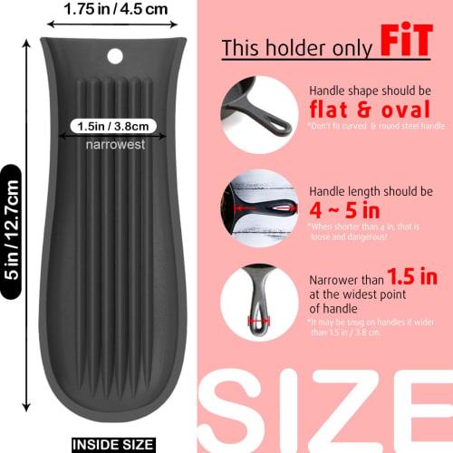 Cbiumpro Cast Iron Handle Covers, Silicone Heat-Resistant Hot Cast Iron Skillet Pan Handle Cover Holder Sleeves, 2-Pack