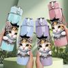 1PC Cat Peeking Through Wall 750ml Color Plastic Sports Water Bottle Leakproof Flip Straw Lid Suitable for Sports Office Home Use