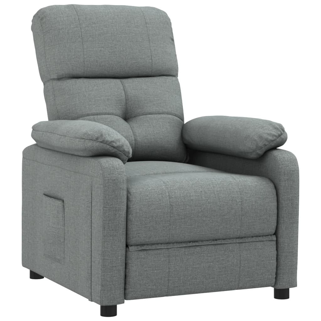 Vidaxl Foldable Armchair, Dark Grey, Fabric Upholstered
