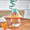 New Hydroponic Flower Bottle Mushroom Transparent Aromatherapy Bottle Glass Home Decoration Flower