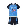 Boys' Cartoon Superman Blue Two-Piece Swimsuit - Quick-Dry & Breathable for Pools