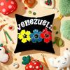 V-Venezuela Feelings Cushion Cover Plush Fabric Soft Double-Sided Printed Sofa Warm Winter Home Gift Pillow Cover