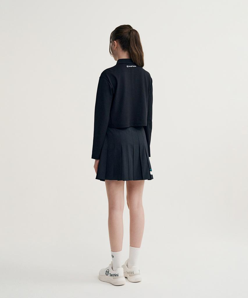 SERGIO TACCHINI W Flag Long Sleeve Crop Polo Shirt