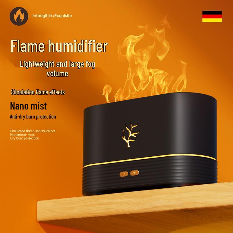 3D Flame Aroma Diffuser: USB-Powered Colorful Humidifier for Home