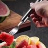 Pack of 2 Stainless Steel Duals Head Fruit Tool Efficient Watermelon Cutting Fork Ergonomic Quick Cleaning Device