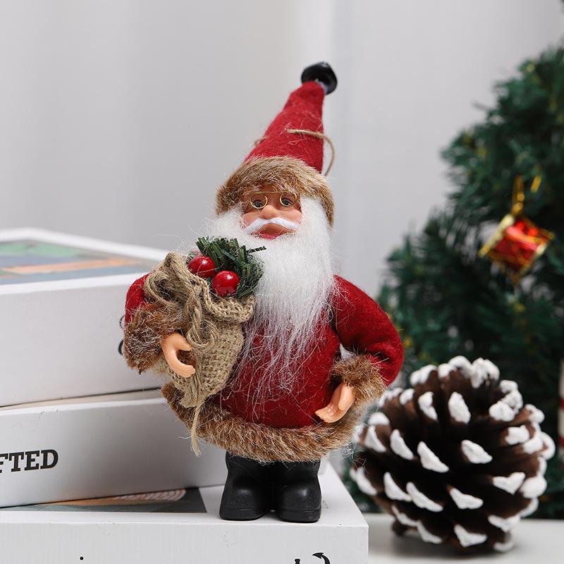 Cartoon Plush Santa Claus Christmas Desktop Ornament