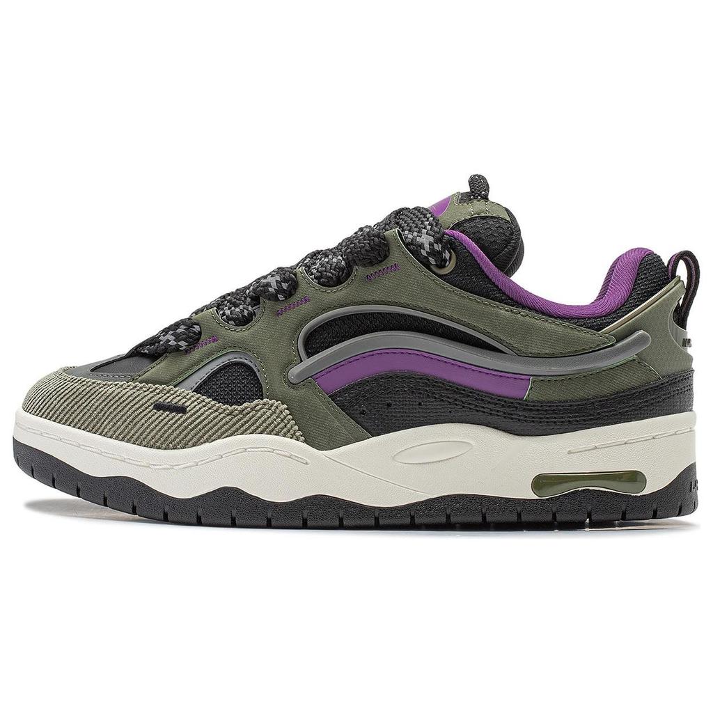 Li Ning CF Su Series Comfortable Breathable Shock Absorbing Durable Low Top Casual Shoes Men sneaker Green AGCT329-2