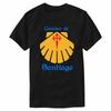 Camino De Santiago Jakobsmuschel T-Shirt 100% Baumwolle Rundhalsausschnitt Kurzarm Sommer Freizeit Unisex T-Shirt Größe S3XL