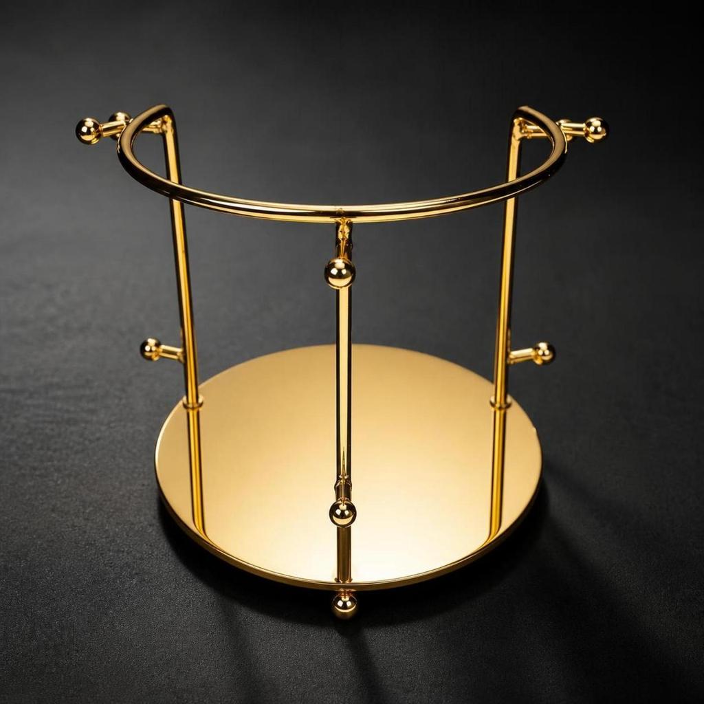 Crown Display Stand Gold-Hued Jewelry Rack Stable for Brides