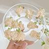Senior Sense Orchid Flower Hair Clip Cloth Bangs Clip Cute Fairy Duckbill Clip  Summer