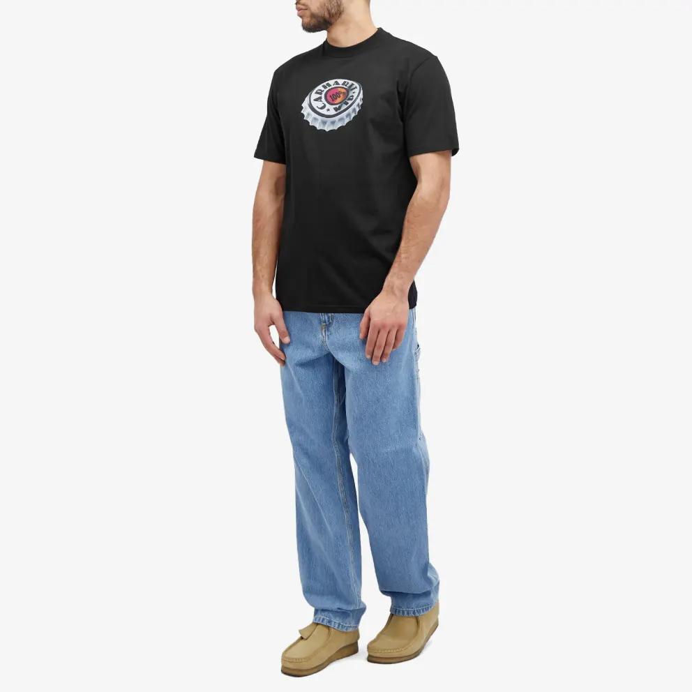 Carhartt WIP American Print Crew Neck Short Sleeve T-Shirt Men Tops Black I033179-89-XX