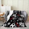 Contemporary Swirl Ring Line Art Pattern Comfortable Fleece Blanket Fit Living Room Bed Office All-match Simple Household Decor