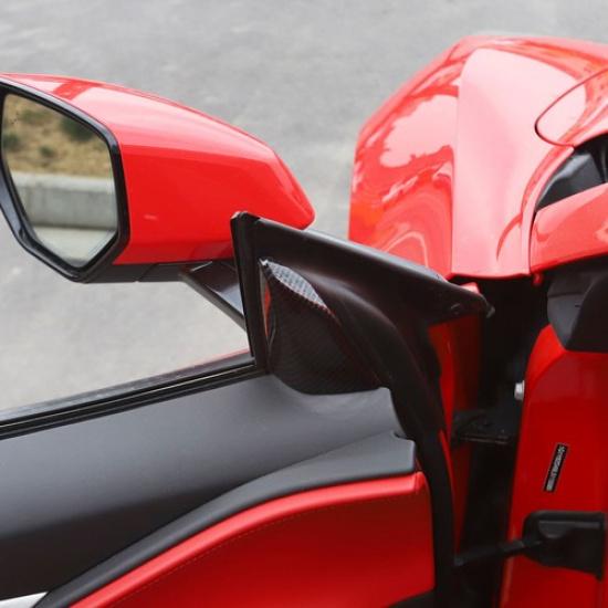 Carbon Fiber Style Door Triangle A Pillar Cover Trim for Chevrolet Corvette C8