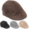 Hat Comfortable Solid Color Flax Breathable Peaked Cap for Daily Life