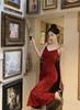 Sequin summer suspender skirt new high temperament spice girl slim mid-length dress dress sexy dress small man