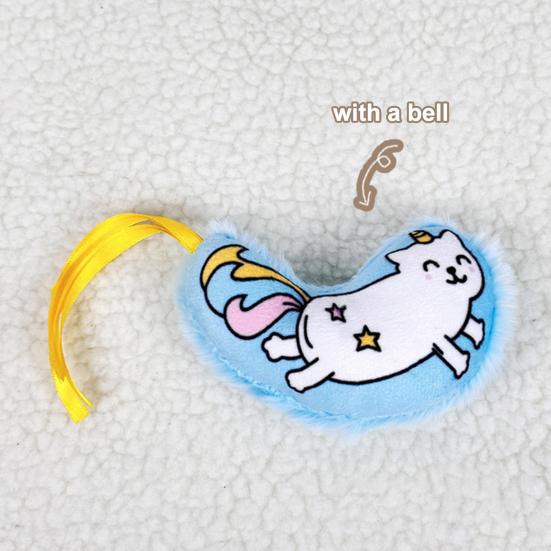 Plush Squeaky Cat Toy Interactive Cat Chew Toy Kitten Teething Toy Stuffed Unicorn Kitty