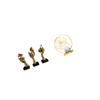 Resin Thinker Iron Figurine Abstract Art Sculptures Tabletop Decorations Collectible Ornament for