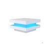 Mesa de centro cuadrada - MUVOE - Blanca - Iluminación LED Bluetooth - 70x70x36 cm - Carga máx. 45kg