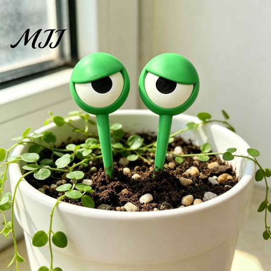 Reusable Planter Stakes 3D Printed Funny Eye Plant Stakes, Cartoon Garden Stake, Whimsical Indoor Fun Art for Potted Flowers Decor, Novelty Flower Pot