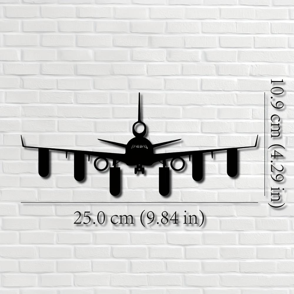 Metall Flugzeug Schlüsselanhänger Wandmontierter Schmuckhaken Schwarzer Schlüsselorganisator Eingangsbereich Büro Haustür Aufbewahrung Dekor Geschenk