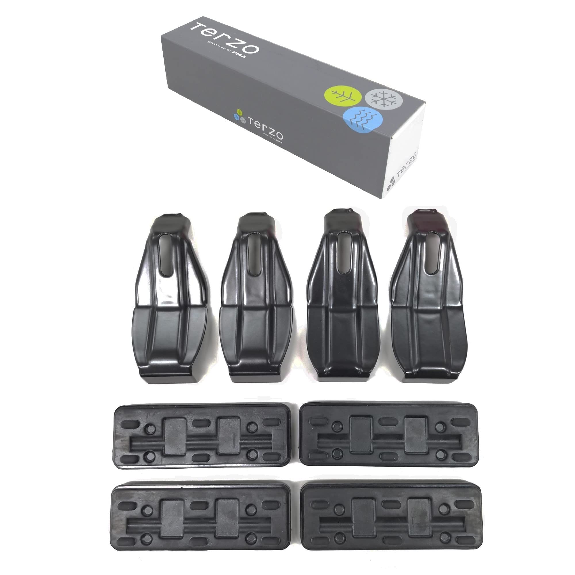 

Terzo Roof Carrier with Mounting Set of for Honda and Custom (by PIAA) Carrier/Base Vehicle-Specific Holders, 4, Black, N-WGN N-WGN JH3.4 (EH450) чёрный