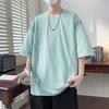 Large Men's Ice Silk Cool Print Short Sleeved T-shirt Round Neck Top