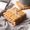 Creative Cookie Coaster for Drinks Solid Wood Heat Resistant Placemats for Table Rustic Cork