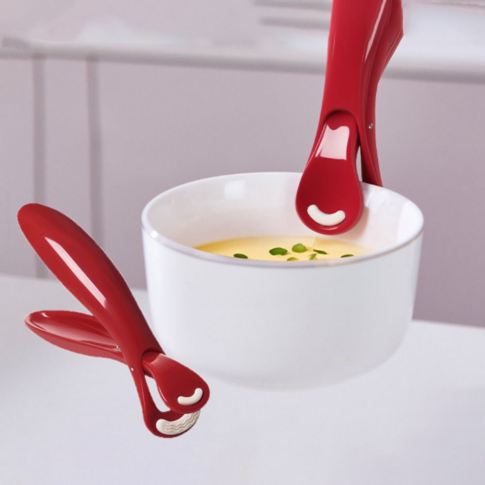 2pcs Plastic Anti-Scalding Clip Non-Slip Heat-Resistant Grip Steamer Tongs  for Dish Plate Steamer