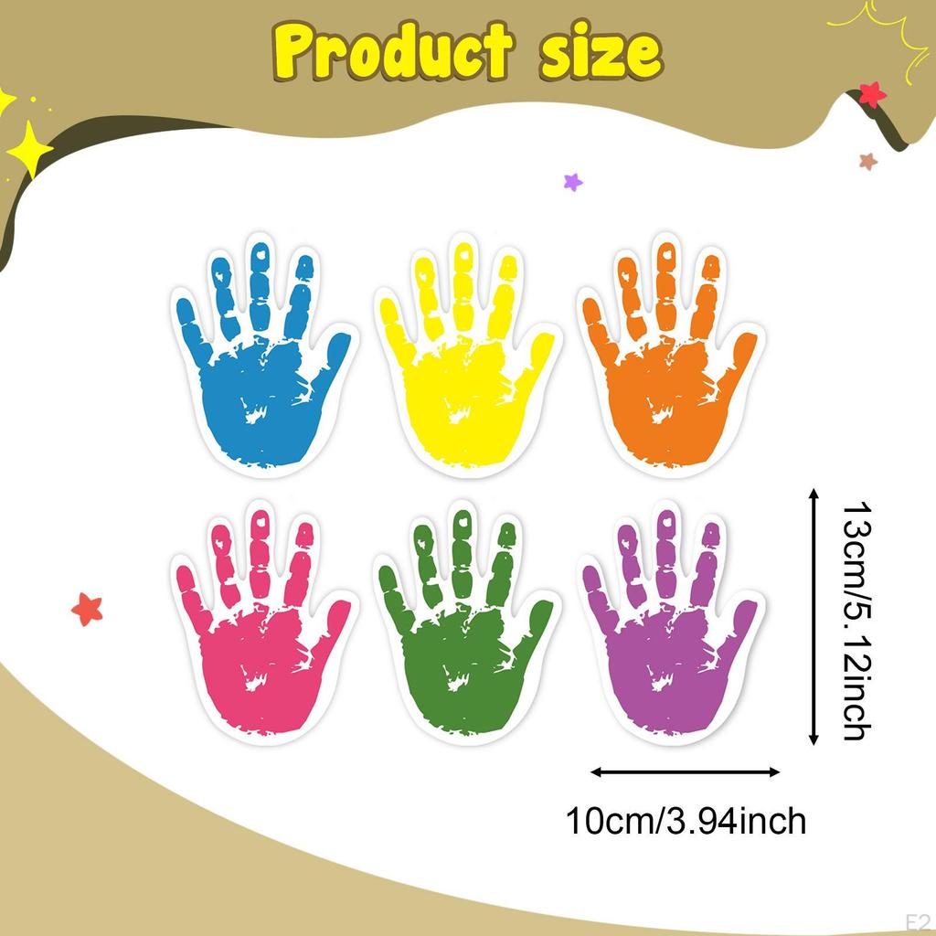 30 Pieces Colorful Hand Cutouts Accents Cards Handprint Helping Hands for Classroom Daycare