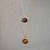 modernlike gold-filled silver 25mm cast tiger eye necklace