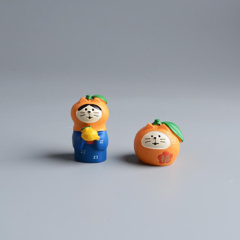 6PCS Resin Handicrafts Ornaments Home Desktop Car Interior Decorations Mini Micro Landscape Arrangements Desk Decoration