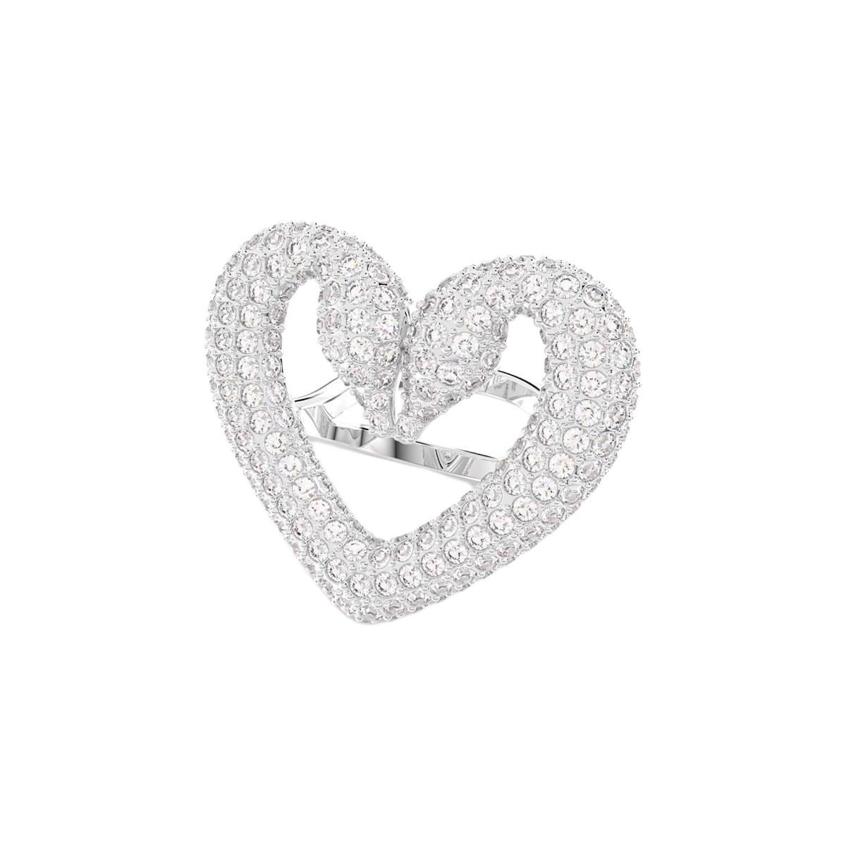 

Swarovski Sublima Heart-Shaped Crystal Ring Women rings Silver 5627367 Box (Random Color)