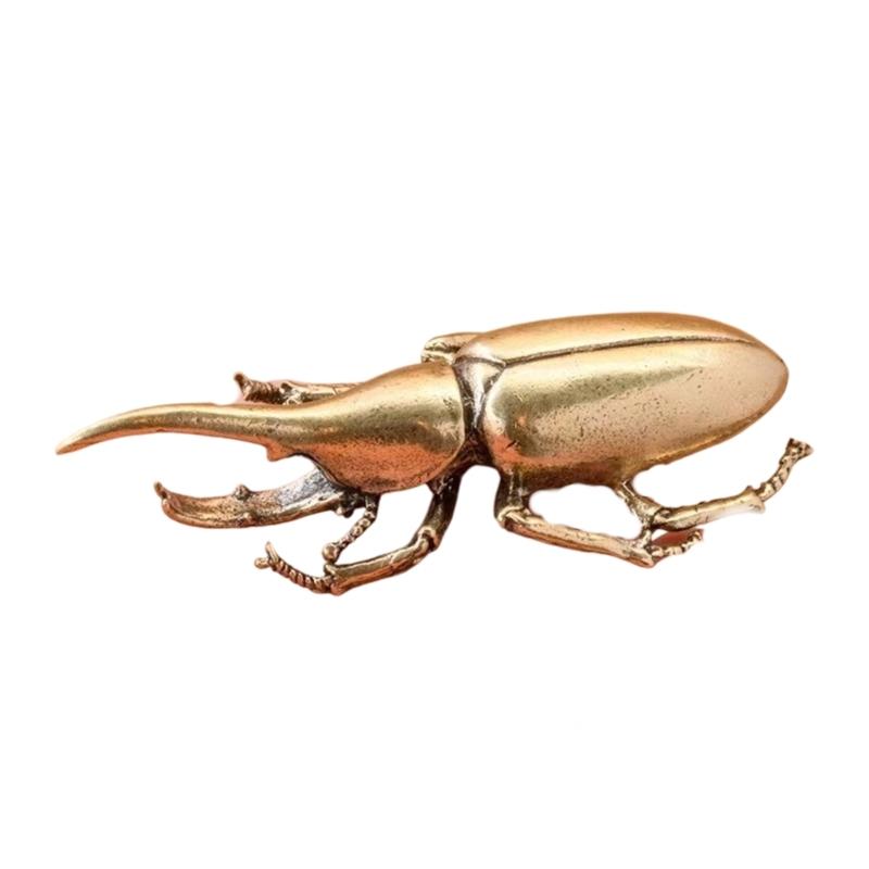 Elegant Antique Alloy Insect Miniature Statue Premium Collectible Ornament For Study Room Home Office Decors Gift